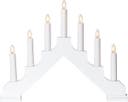 Adventsljusstake Ada 7 ljuskällor vit