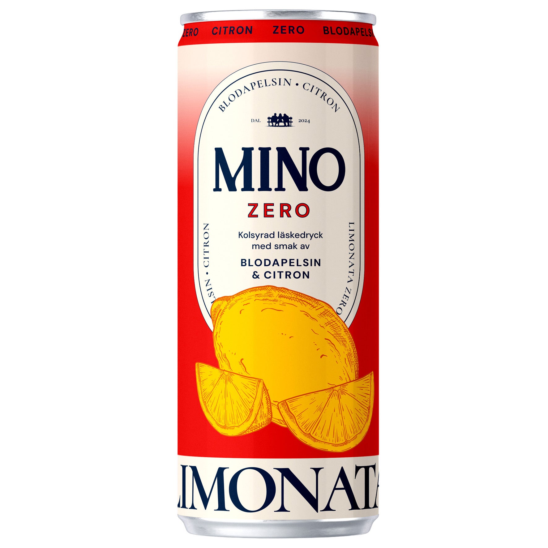 Läsk Mino Zero Blodapelsin & Citron 24x33 cl inkl pant