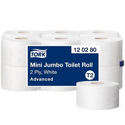 Toalettpapper Tork Mini Jumbo Advanced T2 12-pack