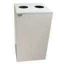 Källsorteringsskåp Diana vit 2 runda hål