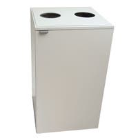 Källsorteringsskåp Diana vit 2 runda hål