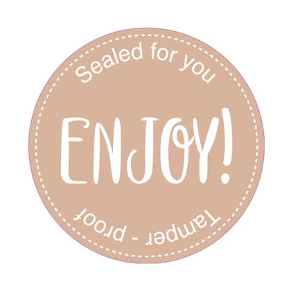 Etikett ENJOY! Ø50 mm 500 st/fp