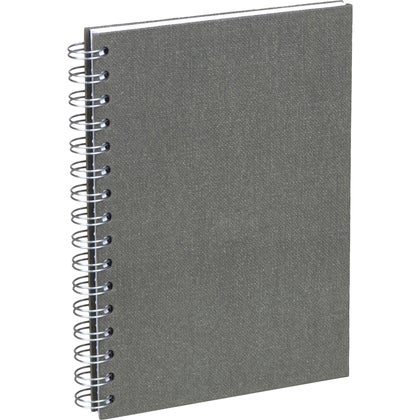 Anteckningsbok Bigso A5 linjerat canvas grå