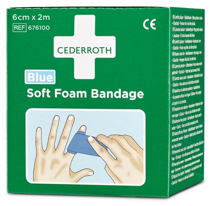 Bandage Soft Foam Bandage Blue 2 m x 60 mm