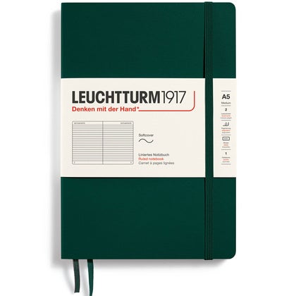 Anteckningsbok A5 soft linjerad Forest green