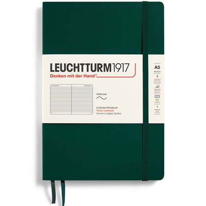 Anteckningsbok A5 soft linjerad Forest green