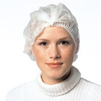 Hårnät/Mob cap 0045 vit 100-pack