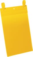 Plastficka A4S med fästband gul 50 st/fp