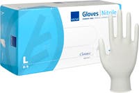 Handske Nitril Puderfri L vit 150 st/fp