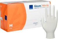 Handske Nitril Puderfri M vit 150 st/fp