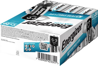 Batteri Max Plus Alkaliskt C LR14 Energizer 20-pack