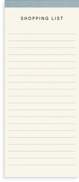 Perforerat block Shoppinglist 210x89mm