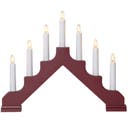 Adventsljusstake Ada 7 ljuskällor röd