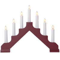 Adventsljusstake Ada 7 ljuskällor röd