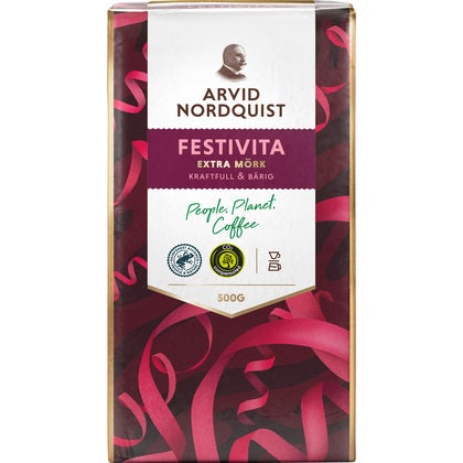 Kaffe Festivita Bryggmalet Extra mörk 500 g Arvid Nordquist