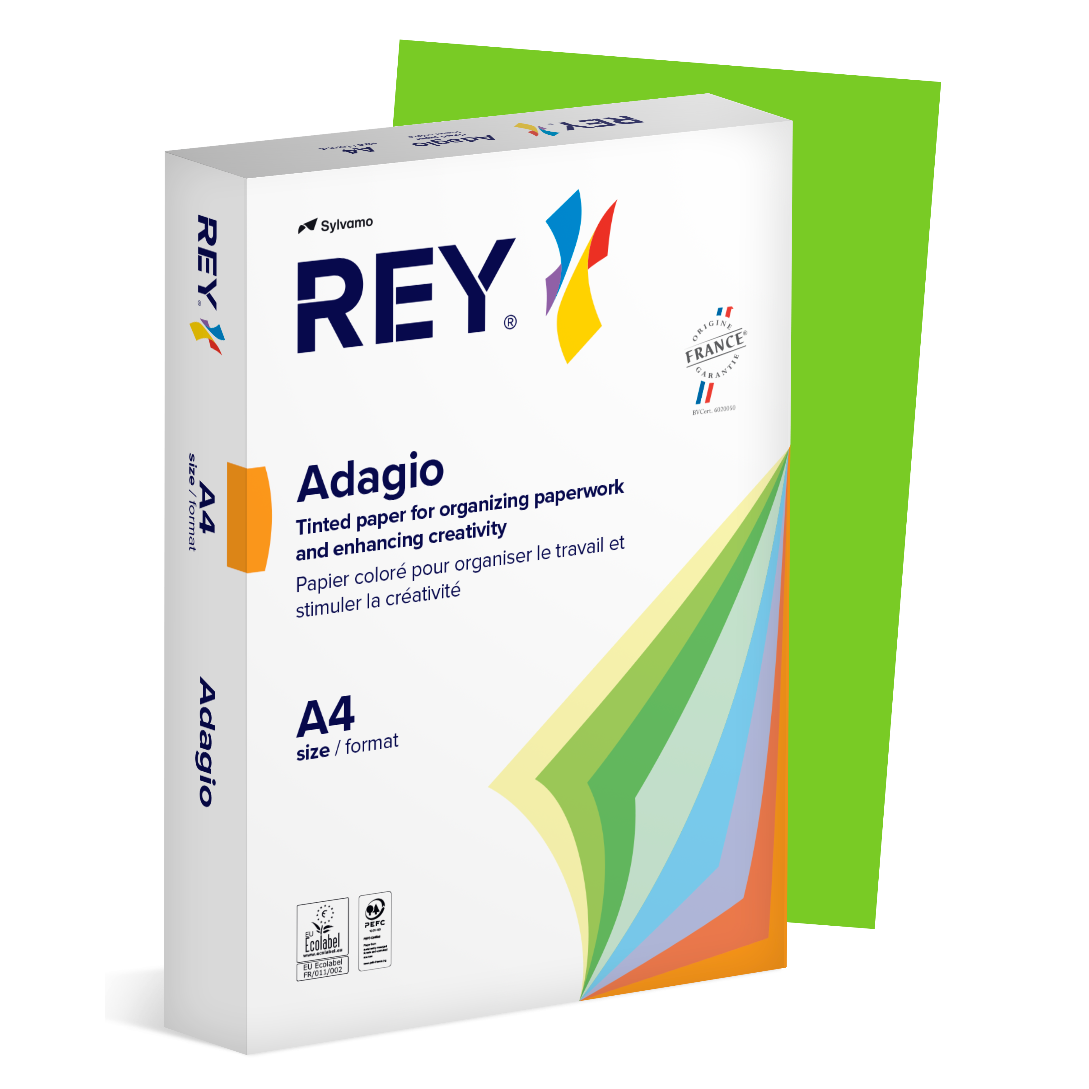 Färgat kopieringspapper Rey Adagio A4 80g 500/fp Deep Green