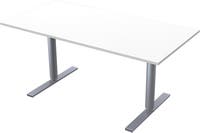 Skrivbord Manuell 1600 x 800 mm 2-pelarstativ inkl. bordsskiva Vit Lanab