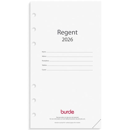 Kalender Regent 2026 kalendersats