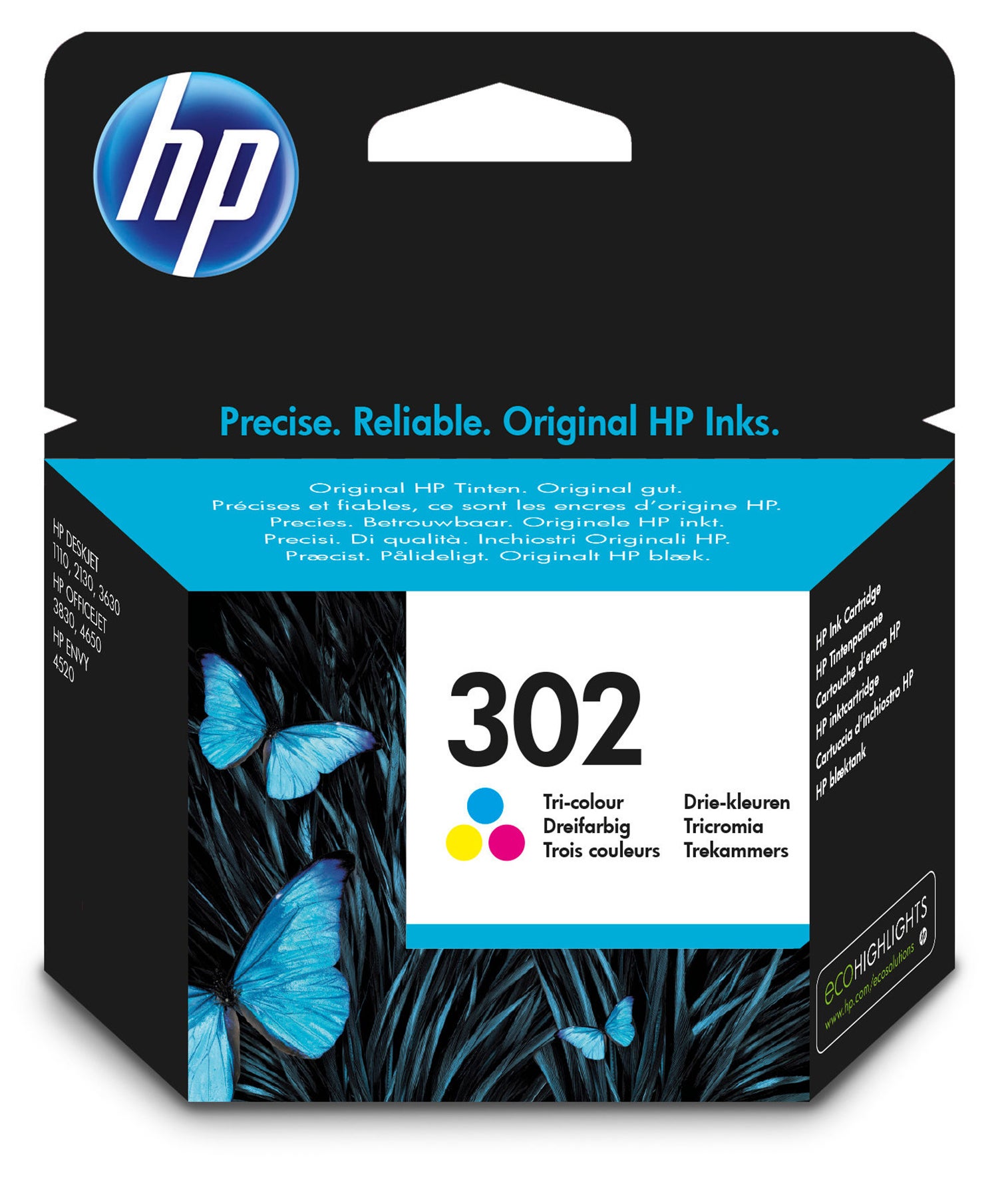 Bläckpatron HP 302 3-färg 150 sidor