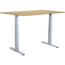 Skrivbord el Easydesk Adapt VI björk/aluminium 140x80 cm