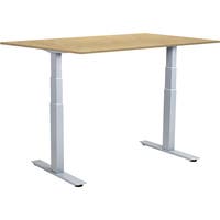 Skrivbord el Easydesk Adapt VI björk/aluminium 140x80 cm