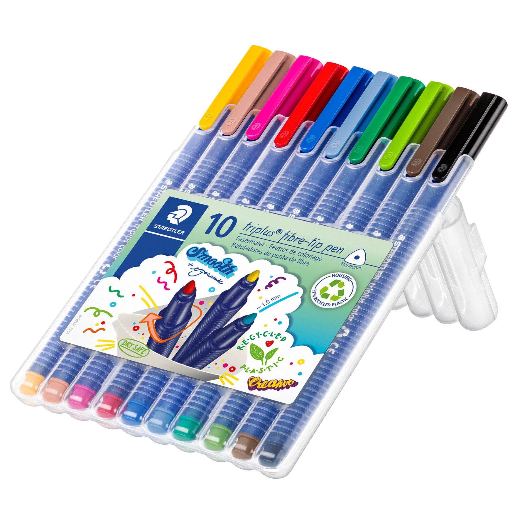 Fiberpenna Triplus Staedtler 1,0 10 st/fp