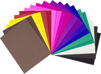 Wellpapp 50x70cm sorterade färger 10/fp