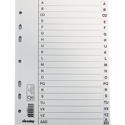 Register papper A5 A-Ö