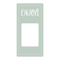 Etikett Enjoy / Have a nice day! 50 x 100 mm grön 500 st/fp