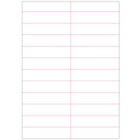 Hyllkantsetikett 104x25 mm på A4-ark