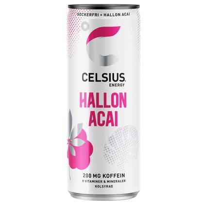 Energidryck Celsius Hallon/Acai 355 ml inkl pant