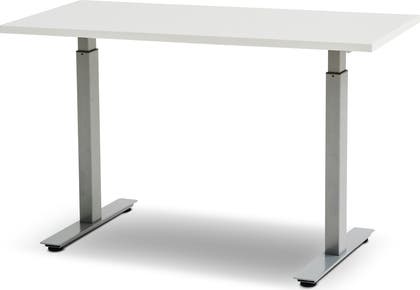 El-Skrivbord Madrid  silvergrå underrede / vit bordsskiva 1200 x 800 mm