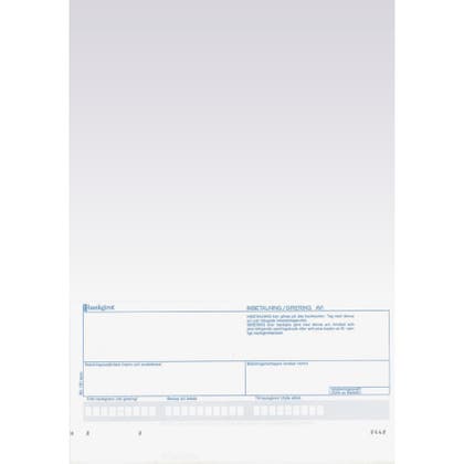 Bankgirotalong - Laserark 812 blå+4"BG