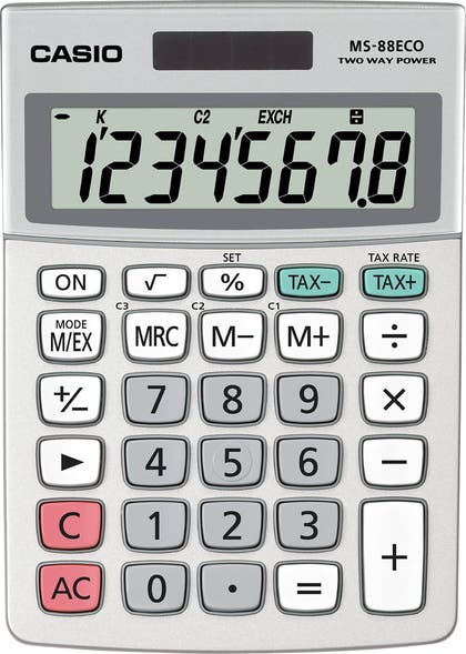 Bordsräknare Casio MS-88 ECO