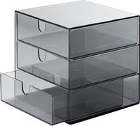 Förvaringsbox Palaset 3-lådor transparent grå