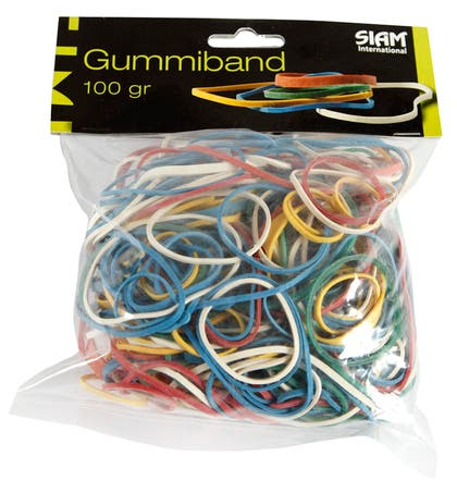 Gummiband blandade storlekar