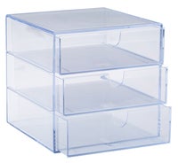 Förvaringsbox Palaset 3-lådor transparent