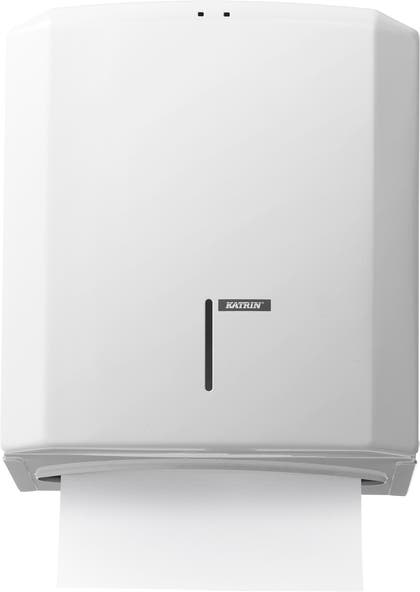 Dispenser Handduk M vit metall Katrin