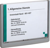 Dörr-/Väggskylt Click Sign A5 grå