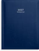 Veckojournal 2027 blått konstläder Burde