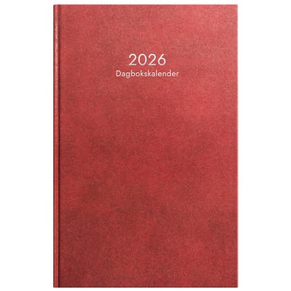 Dagbokskalender 2026 röd