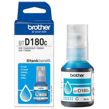 Bläckflaska Brother 180C 5K Cyan