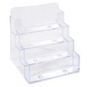 Visitkortsställ 4-fack transparent