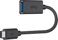 USB-Kabel adapter Typ C ha - Typ A ho 3.0 Belkin Svart