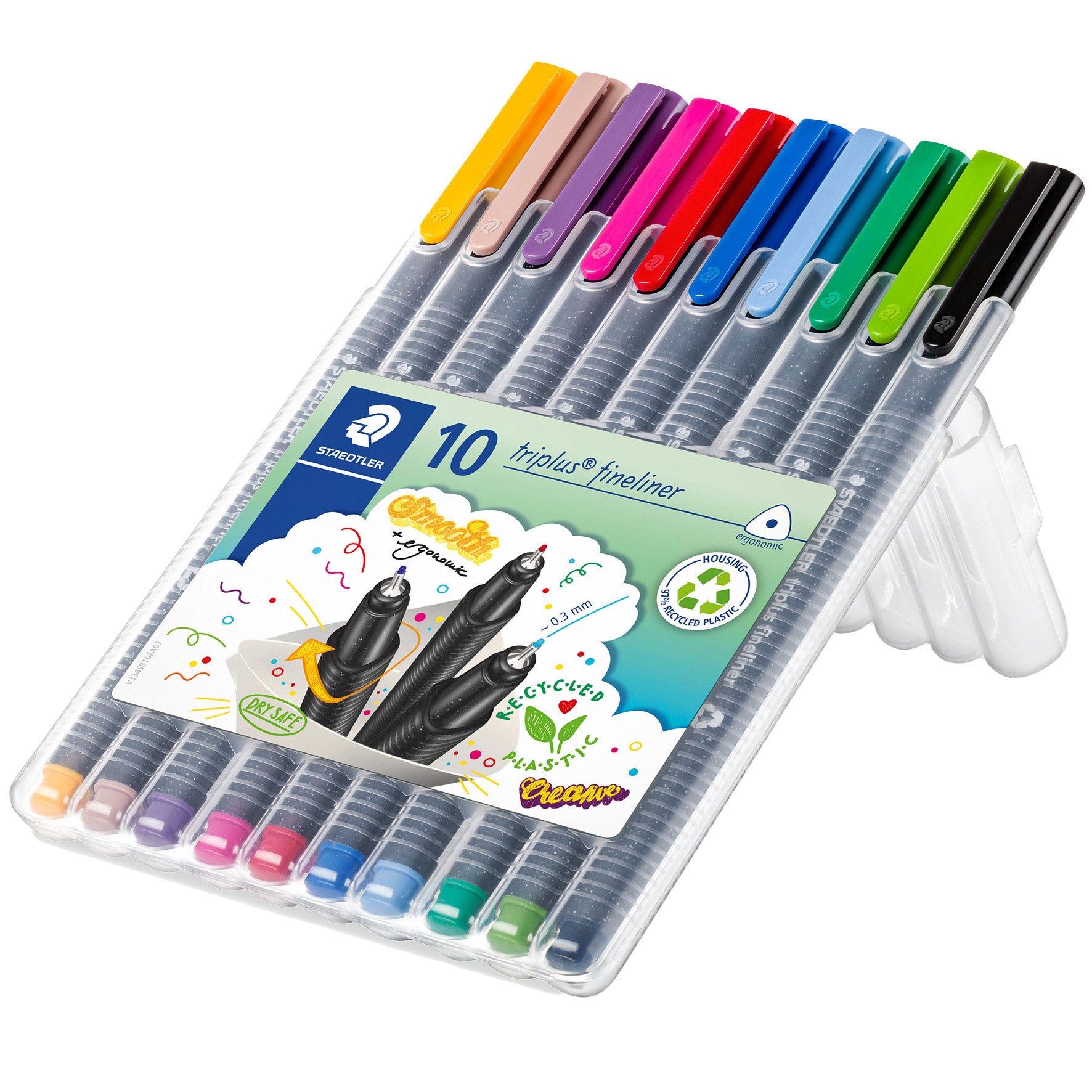 Fiberpenna Staedtler 0,3 10 st/fp