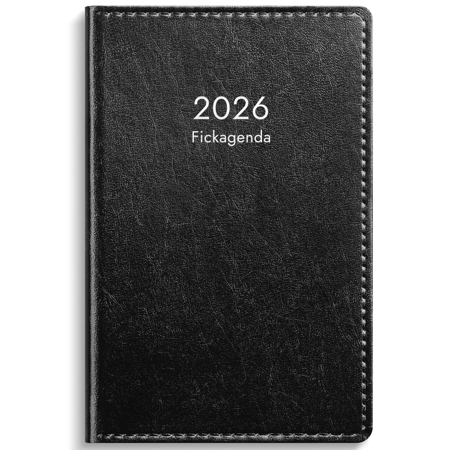 Fickagenda 2026 konstläder svart