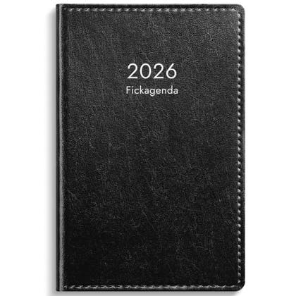 Fickagenda 2026 konstläder svart