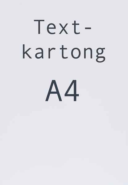 Text/Skylt kartong Vit A4 - Dubbelsidig