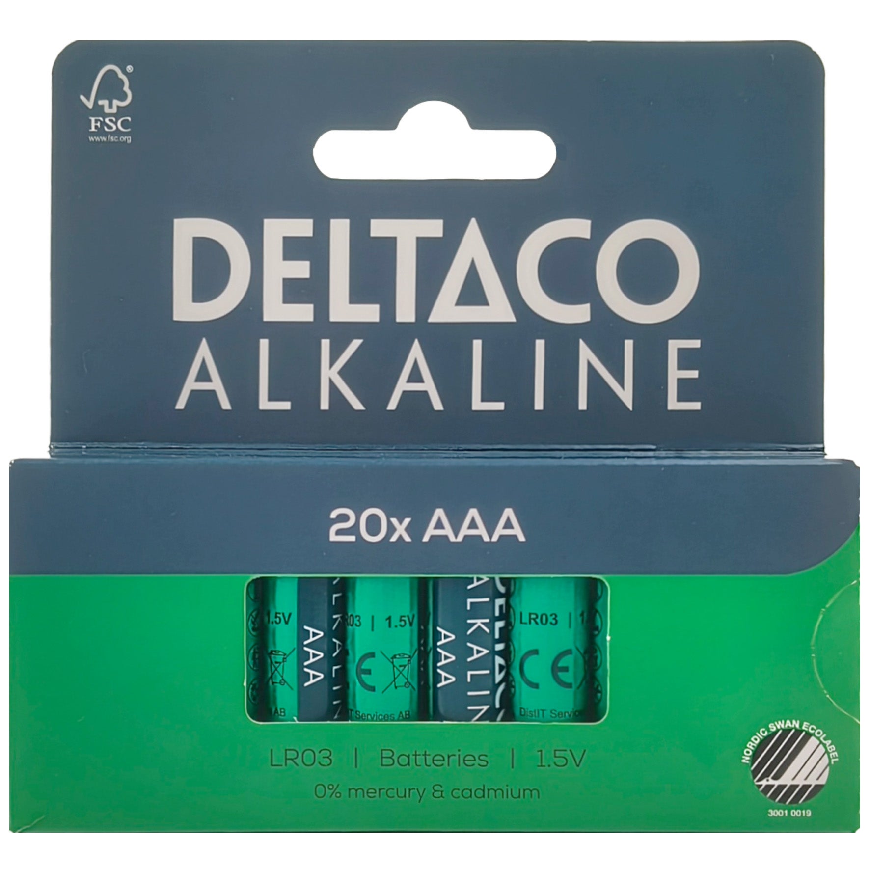  Batteri Ultimate Alkaline AAA LR03 Deltaco
