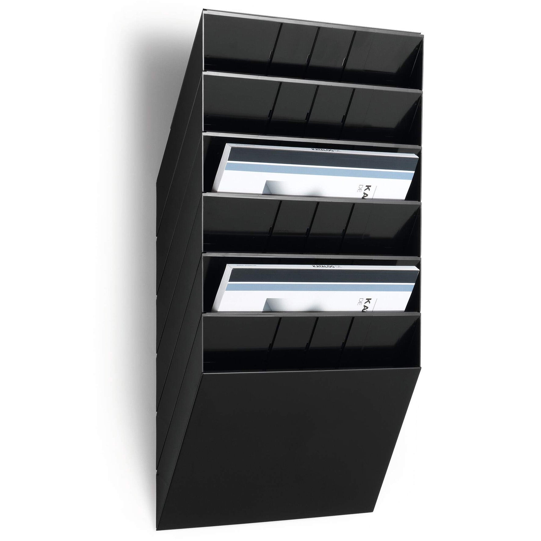 Flexifack 6-fack liggande svart